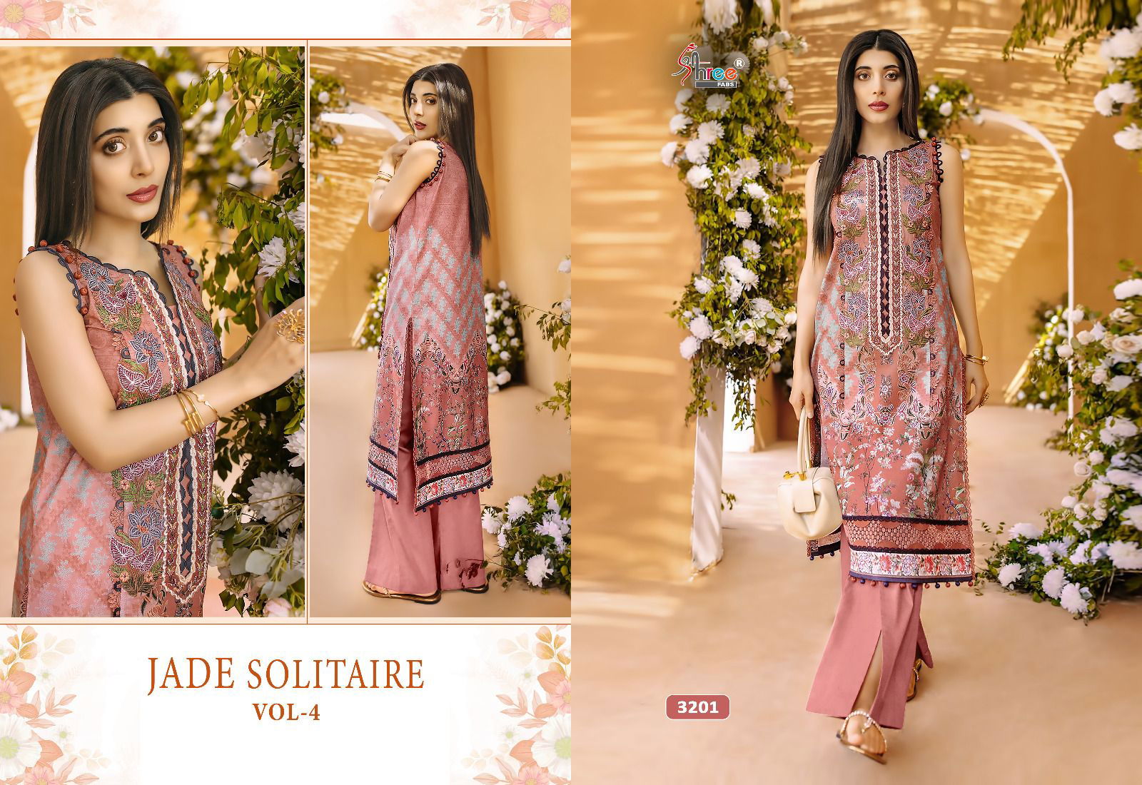 Jade Solitaire Vol 4 Pure Cotton Pakistani Suits Catalog
